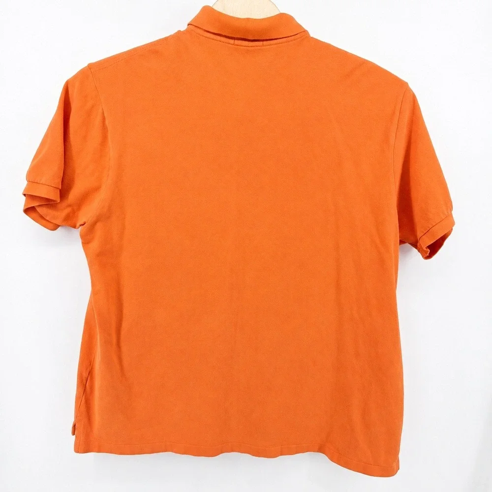 Polo Ralph Lauren Polo Shirt Mens 2XB Heritage Pique Big & Tall Orange Casual
